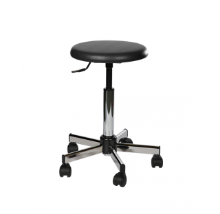 Tabouret rond diamètre d'assise 34 cm épaisseur 3cm, vinyle étanche antistatique, 5 roulettes antist