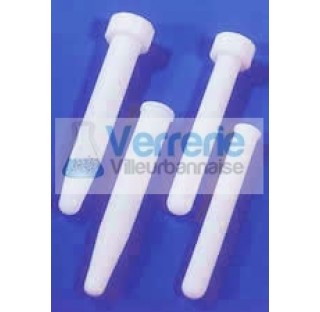 tube a essai 50ml diametre 25mm longueur 140mm col visse fond rond en PTFE