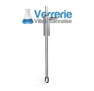 Tête de barbotteur avec fritté porosité 1, diamètre de corps 20 mm longueur totale 220mm