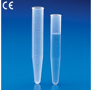 Tube a centrifuger 10ml diam.16 haut.107 mm graduation 0,1ml  plastique Kartell