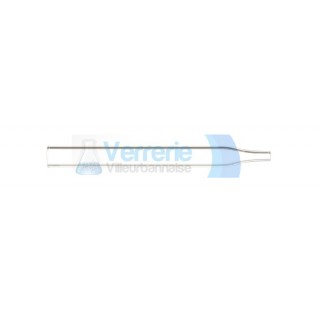 Tube a reduction diam 20 lg 180mm   verre pyrex fabrique dans nos ateliers en France