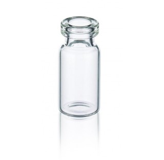 Fiole a serum tubulaire, 3 ml, verre borosilicate clair, diamètre interne du col 7 mm, externe 13 mm