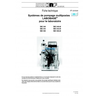 Systeme de pompage multipostes SBS LABOBASE pour le laboratoire  Debit a pression atmospherique : 60