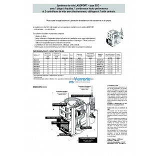 Systeme de vide LABOPORT type SCC  Debit a pression atmospherique : 34 L / min , pression de service