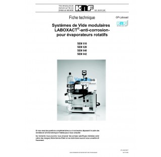 Systeme de vide SEM LABOXACT pour evaporateurs rotatifs  Debit a pression atmospherique : 34 L / min