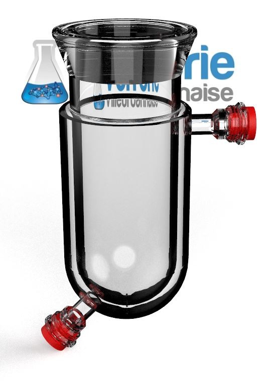 Lot De 2 Béchers En Verre Borosilicate à Double Paroi 100 Ml - Pour Laboratoire, Expériences Scientifiques, école