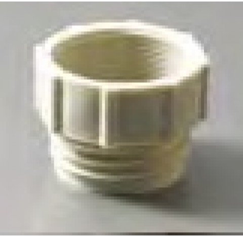 Thread adapter 61 mm outer - 2 BSP inner, gray