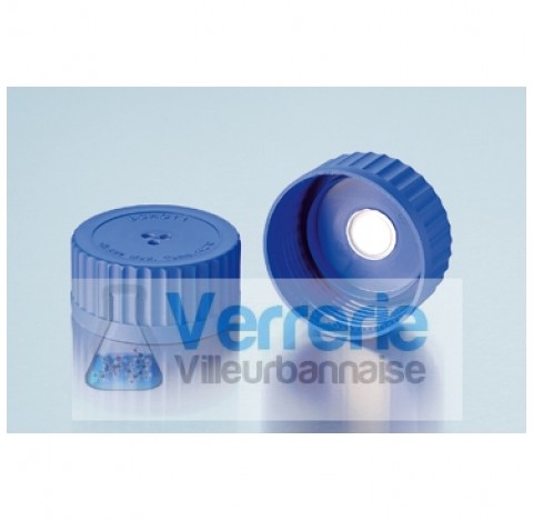 Membrane screw cap, GLS 80, PP, blue, for DURAN laboratory glass bottles with DIN thread packing of 