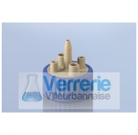 Spare screw cap set for GLS 80 stirred reactor (blue/grey) packing of 1