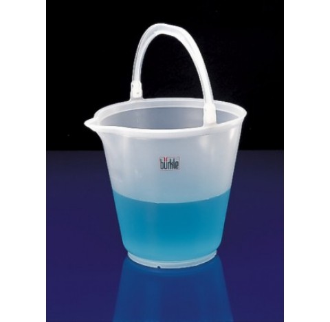 Bucket made of PE, transparent, w/ spout, 15l