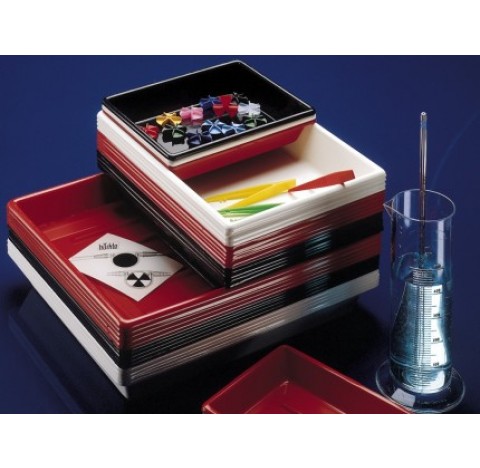 Photographic tray, shallow, w/ ribs, red, 51x61cm