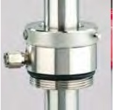 Gastight barrel connector, R2 steel fine, outer