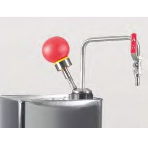 Solvent pump hand operated for tin-foil can., 60cm