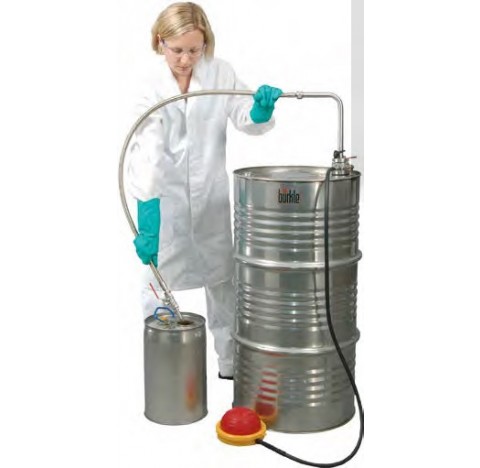 Solvent pump foot operated w/ d. hose/stopc., 95cm
