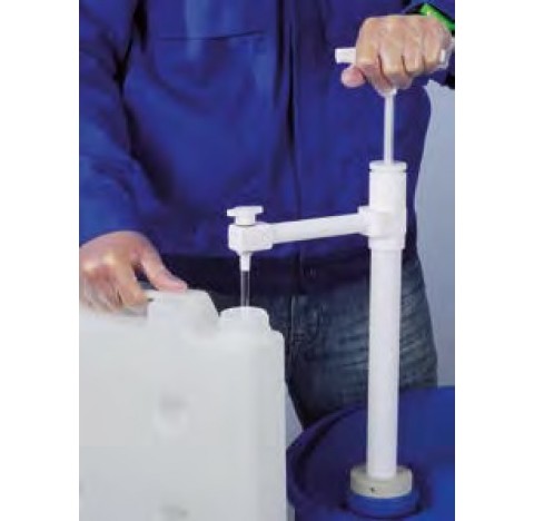 PTFE barrel pump Ultrapure w/discharge tube, 60 cm