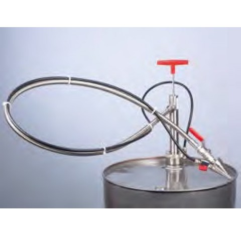 Gas-tight barrel pump V2A w/hose, imm. depth 57 cm