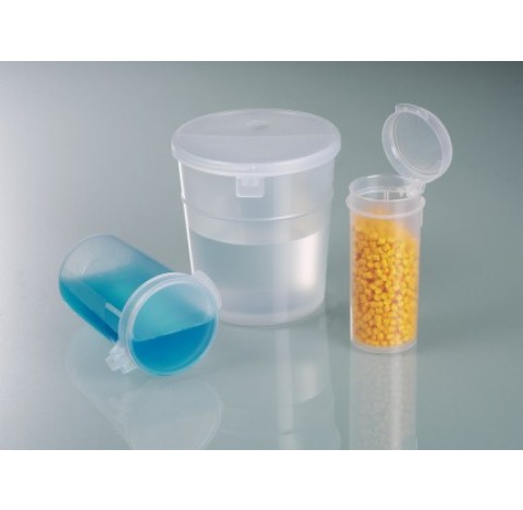 Sample boxes, aseptic, PP, 90 ml, flip-top closure