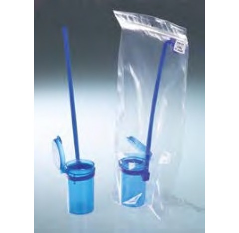 Sampling tube, PP bluetransparent, sterile, 90 ml