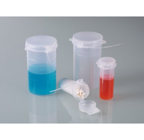 Sample tube with seal, PP, aseptic, 340 ml