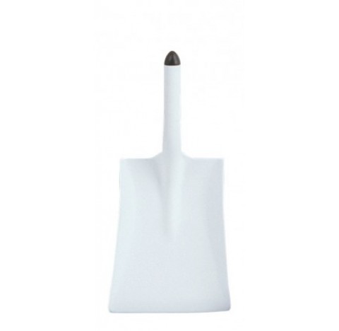 Hand scoop for foodstuffs, PP white, LxW 32x25 cm