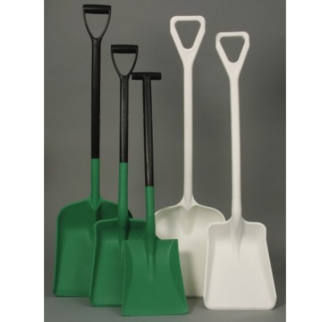 Shovel for foodstuffs, PP white, WxDxL 25x32x97 cm