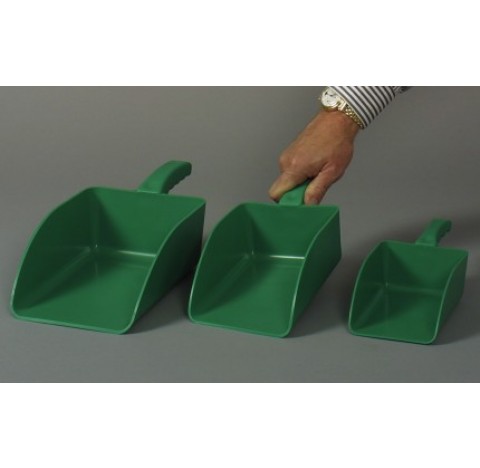 Filling scoop industry, PP green, WxDxL 14x19x31cm
