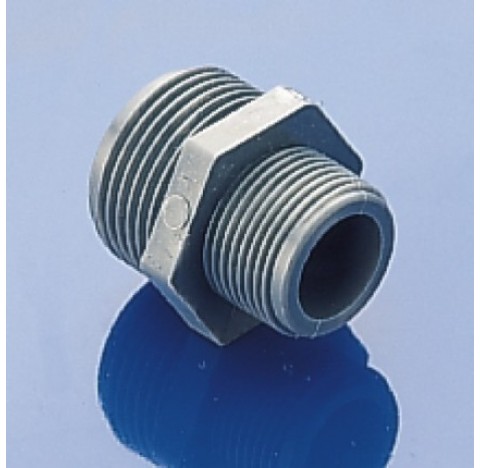 Nipple, reduced, outer, PP, 1/2-3/4, NW 13,5mm