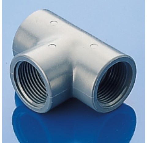 T-piece, inner thread, PP, 1/2, nom. width 17,5mm