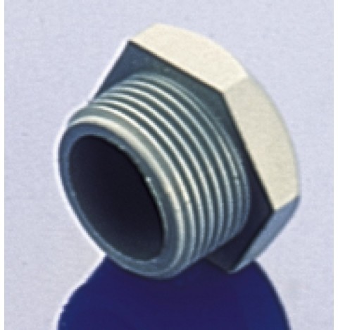 Closing stopper, outer thread, PP, 1/2