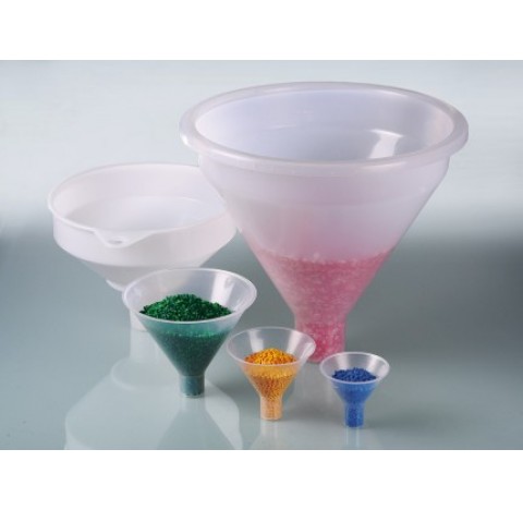 Powder funnel, PP, outer- 80 mm, outlet- 21 mm