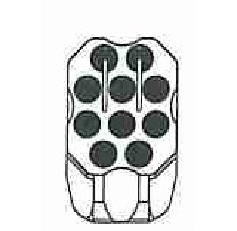 Portoir 10 places pour tubes Falcon 50 ml pour nacelle 5651 diametre d'orifice 30 mm longueur 60 mm 