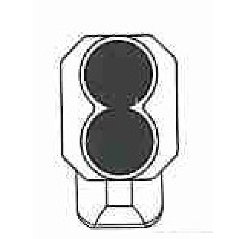 Portoir 2 places pour bouteille diametre 62 mm pour nacelle 5651 diametre d'orifice 62 mm longueur 1