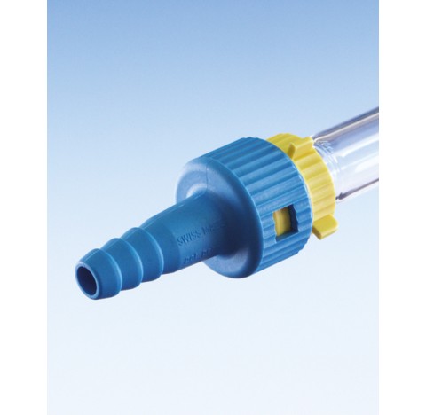 Adapters KA, complete, red, from glass thread RD 14 to hose connection plastic 9 mm packing of 10