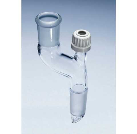 Adaptateur 10/19 deporte avec prise thermometrique diam 6 mm