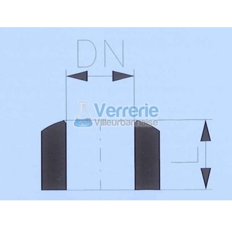 Adaptateur en verre DN25 KZA/PZ Longueur 25 mm