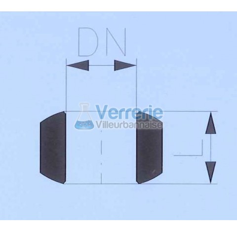 Adaptateur en verre DN25KZA/KZA Longueur 25 mm