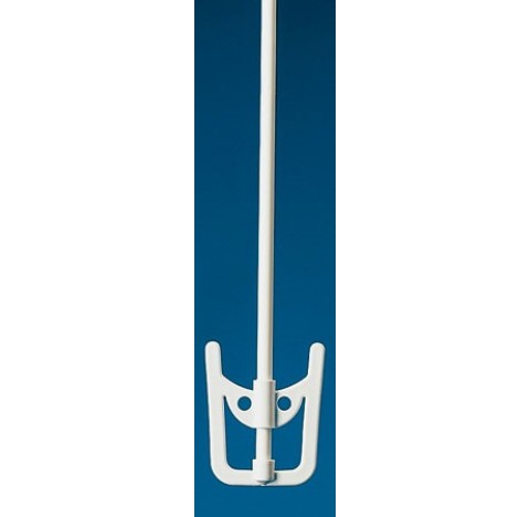 Stirring paddle ,polypropylene U shaped width 65 mm height 78 mm , shaft diameter 8 mm height 350 mm