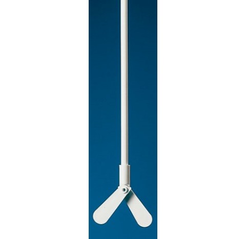 Stirring paddle ,polypropylene with two collapsable paddles fully extended width 57 mm, shaft diamet