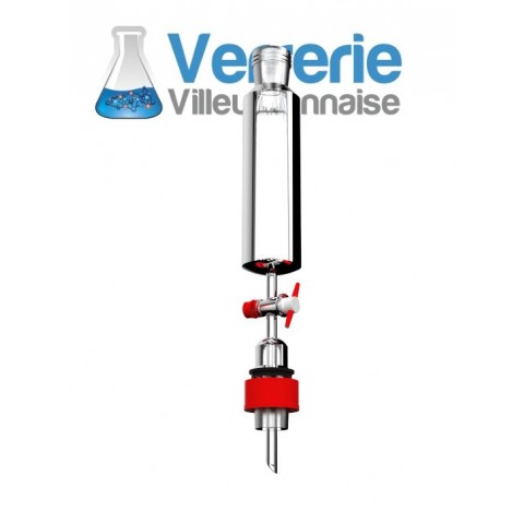 Ampoule a robinet teflon 29/32 rodaviss  livre avec cle teflon ,capsule et joint verre pyrex fabriqu