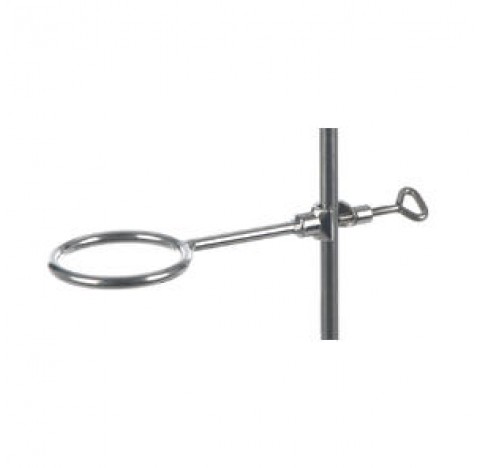 Retort ring with bosshead, length : 70 mm internal diameter : 130 mm ,,zincked ,