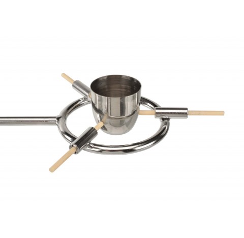 Crucible retort ring For ring maximl diameter : 70 mm , three point clamp to hold a crucibles or oth