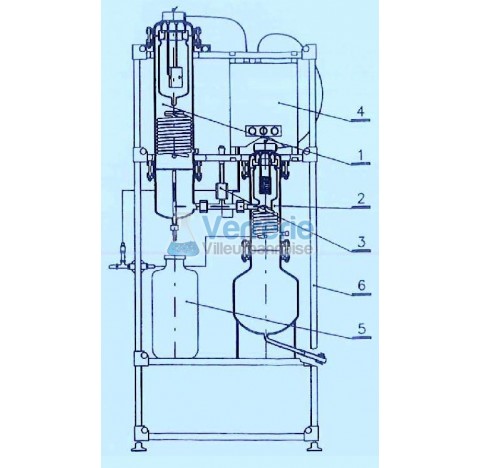 Appareil de distillation I-RDPE consommation deau 150-190L/h , eau distille 7,4-14,5L/h , dimensions