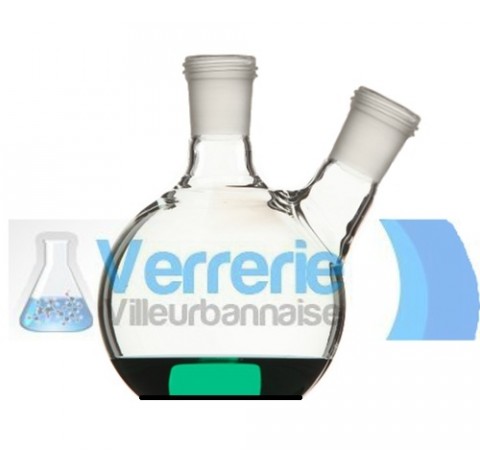 ballon bicol 250 ml bicol rodage central 19/26 rodaviss et rodage incline 19/26 rodaviss fond plat