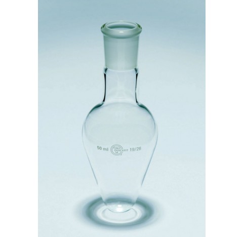 Ballon 5 litres forme poire rodage 70/50 , ballon forme coeur ou piriforme en verre