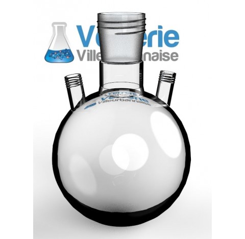 Ballon 500 ml tricol 29/32 Rodaviss et 2x SVL15  inclines, fond rond