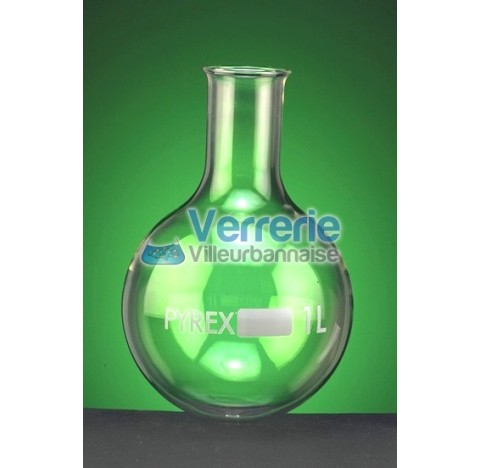 Boiling flask 2000ml narrow neck round bottom borosilicate 3.3 Dim. height :260m diam : 166 mm ID ne
