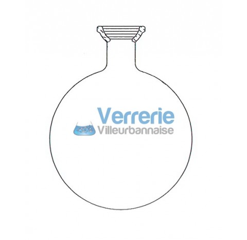 Receiver boiling flask 250ml socket 35/20 round bottom borosilicate 3.3 Diam : 85mm