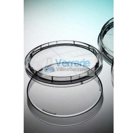 Round domed contact petri platePS naturel without vent height 14.5 diameter 65and grip lid, 20/bag e
