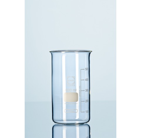 DURAN Beaker, tall form with graduation without spout, 50 ml packing of 10
