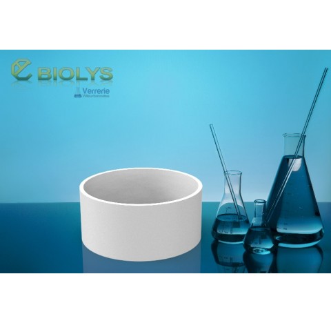 Beacher en PTFE sans bec diametre externe 250 mm, diametre interne 235 mm hauteur total 210 mm, haut